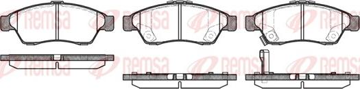 Remsa 0875.01 - Тормозные колодки, дисковые, комплект www.autospares.lv