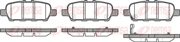 Remsa 0876.31 - Тормозные колодки, дисковые, комплект www.autospares.lv