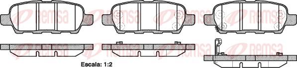 Remsa 0876.21 - Тормозные колодки, дисковые, комплект www.autospares.lv