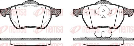 Remsa 0390.00 - Тормозные колодки, дисковые, комплект www.autospares.lv