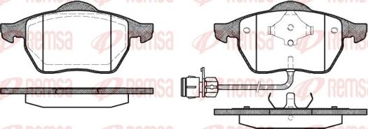 Remsa 0390.02 - Brake Pad Set, disc brake www.autospares.lv