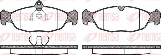 Remsa 0393.00 - Тормозные колодки, дисковые, комплект www.autospares.lv