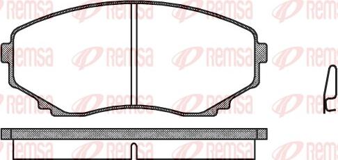 Remsa 0397.00 - Тормозные колодки, дисковые, комплект www.autospares.lv