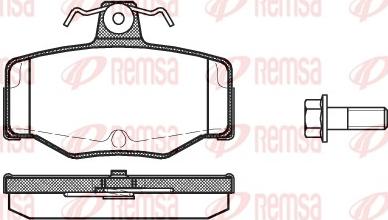 Remsa 0343.00 - Тормозные колодки, дисковые, комплект www.autospares.lv