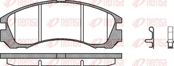 Remsa 0354.32 - Тормозные колодки, дисковые, комплект www.autospares.lv