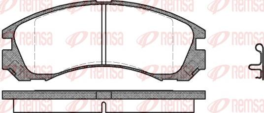 Remsa 0354.22 - Bremžu uzliku kompl., Disku bremzes www.autospares.lv