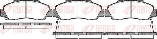 Remsa 0351.02 - Тормозные колодки, дисковые, комплект www.autospares.lv