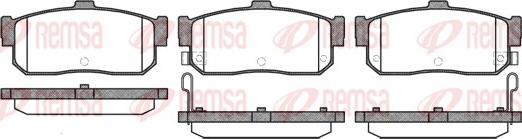 Remsa 0366.22 - Тормозные колодки, дисковые, комплект www.autospares.lv