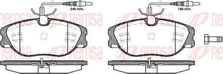 Remsa 0305.44 - Bremžu uzliku kompl., Disku bremzes www.autospares.lv