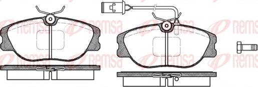 Remsa 0305.02 - Тормозные колодки, дисковые, комплект www.autospares.lv