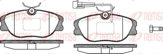 Remsa 0305.12 - Brake Pad Set, disc brake www.autospares.lv