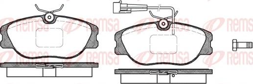 Remsa 0305.31 - Тормозные колодки, дисковые, комплект www.autospares.lv