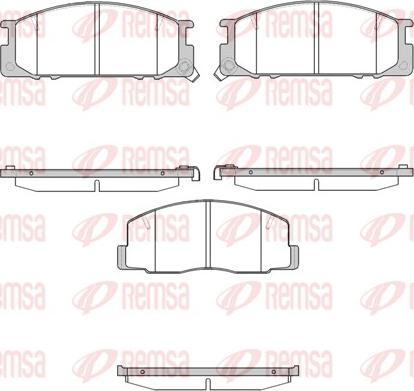 Remsa 0306.12 - Brake Pad Set, disc brake www.autospares.lv