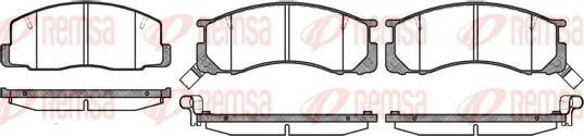 Remsa 0306.22 - Brake Pad Set, disc brake www.autospares.lv