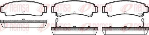 Remsa 0302.12 - Тормозные колодки, дисковые, комплект www.autospares.lv