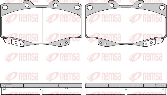 Remsa 0315.22 - Brake Pad Set, disc brake www.autospares.lv