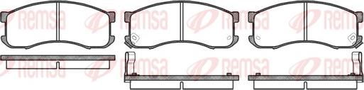 Remsa 0313.02 - Тормозные колодки, дисковые, комплект www.autospares.lv