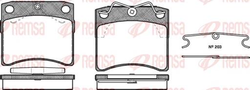 Remsa 0385.10 - Bremžu uzliku kompl., Disku bremzes www.autospares.lv