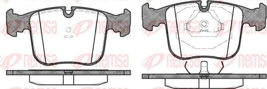 Remsa 0380.00 - Brake Pad Set, disc brake www.autospares.lv