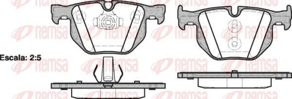 Remsa 0381.61 - Bremžu uzliku kompl., Disku bremzes www.autospares.lv