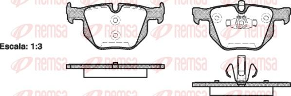 Remsa 0381.70 - Bremžu uzliku kompl., Disku bremzes www.autospares.lv