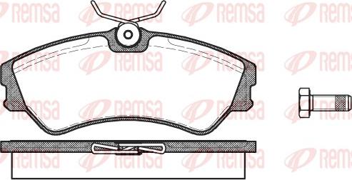 Remsa 0383.00 - Тормозные колодки, дисковые, комплект www.autospares.lv