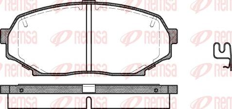 Remsa 0338.12 - Bremžu uzliku kompl., Disku bremzes www.autospares.lv