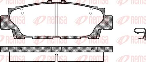 Remsa 0376.00 - Brake Pad Set, disc brake www.autospares.lv