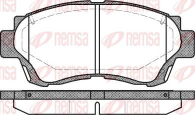 Remsa 0370.00 - Тормозные колодки, дисковые, комплект www.autospares.lv