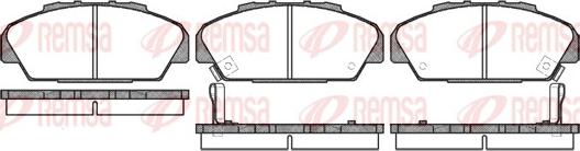 Remsa 0371.02 - Тормозные колодки, дисковые, комплект www.autospares.lv