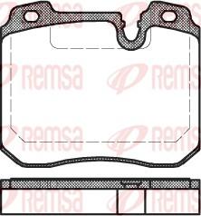 Remsa 0378.00 - Bremžu uzliku kompl., Disku bremzes www.autospares.lv