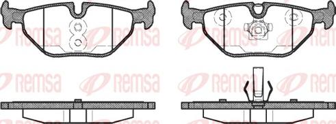 Remsa 0265.40 - Тормозные колодки, дисковые, комплект www.autospares.lv