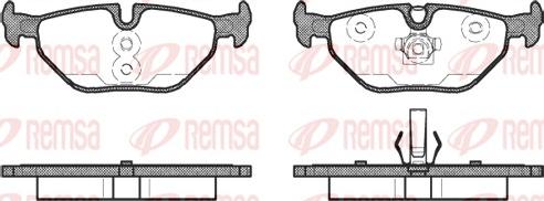 Remsa 0265.41 - Тормозные колодки, дисковые, комплект www.autospares.lv