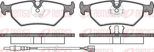 Remsa 0265.32 - Тормозные колодки, дисковые, комплект www.autospares.lv