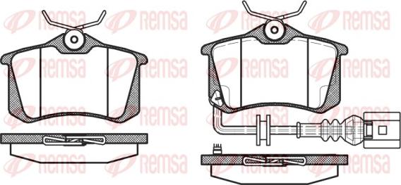 Remsa 0263.41 - Bremžu uzliku kompl., Disku bremzes www.autospares.lv