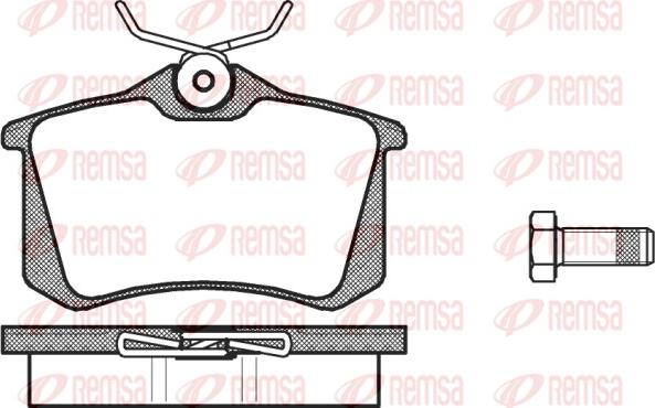 Remsa 0263.00 - Тормозные колодки, дисковые, комплект www.autospares.lv