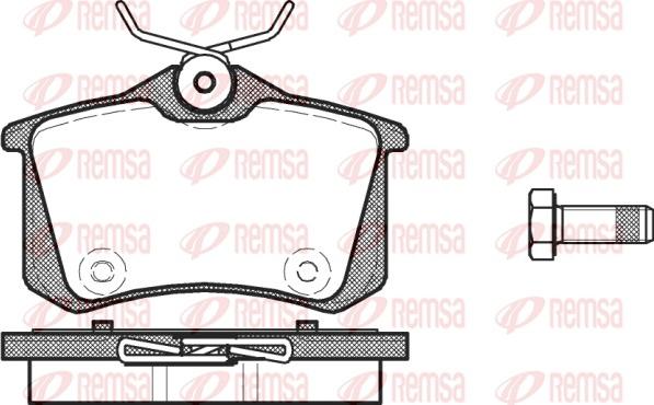 Remsa 0263.14 - Тормозные колодки, дисковые, комплект www.autospares.lv