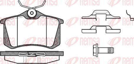 Remsa 0263.16 - Brake Pad Set, disc brake www.autospares.lv