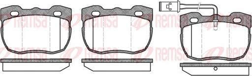 Remsa 0267.11 - Тормозные колодки, дисковые, комплект www.autospares.lv