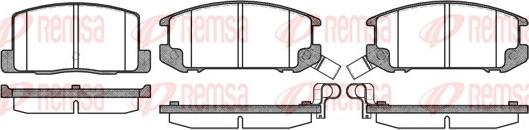 Remsa 0201.12 - Тормозные колодки, дисковые, комплект www.autospares.lv