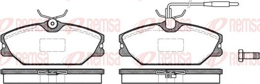 Remsa 0208.12 - Brake Pad Set, disc brake www.autospares.lv