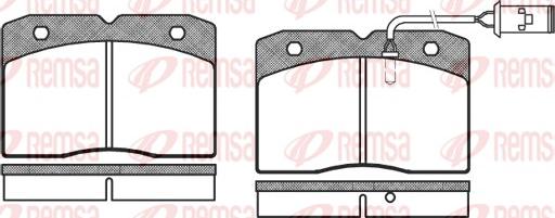 Remsa 0211.22 - Тормозные колодки, дисковые, комплект www.autospares.lv