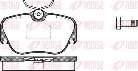 Remsa 0284.00 - Brake Pad Set, disc brake www.autospares.lv