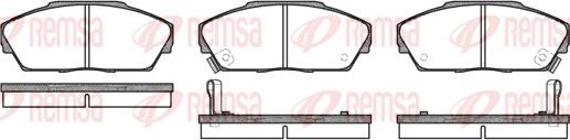 Remsa 0237.02 - Тормозные колодки, дисковые, комплект www.autospares.lv