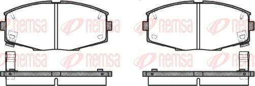 Remsa 0225.04 - Brake Pad Set, disc brake www.autospares.lv