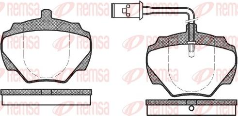 Remsa 0222.01 - Тормозные колодки, дисковые, комплект www.autospares.lv