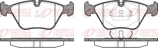 Remsa 0270.00 - Тормозные колодки, дисковые, комплект www.autospares.lv