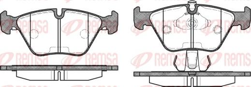 Remsa 0270.15 - Тормозные колодки, дисковые, комплект www.autospares.lv