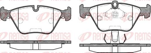 Remsa 0270.25 - Тормозные колодки, дисковые, комплект www.autospares.lv