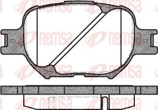 Remsa 0742.00 - Тормозные колодки, дисковые, комплект www.autospares.lv